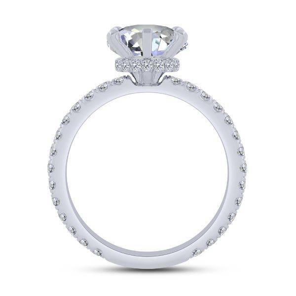 14K White Gold 0.50 CTW DIAMOND semi-mount ENGAGEMENT Ring
