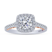 14k white gold 2.37 ctw Diamond Semi-Mount Engagement Ring