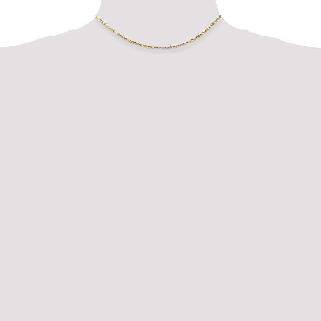 14K Yellow Gold 1.50mm 14In Regular Rope Chain