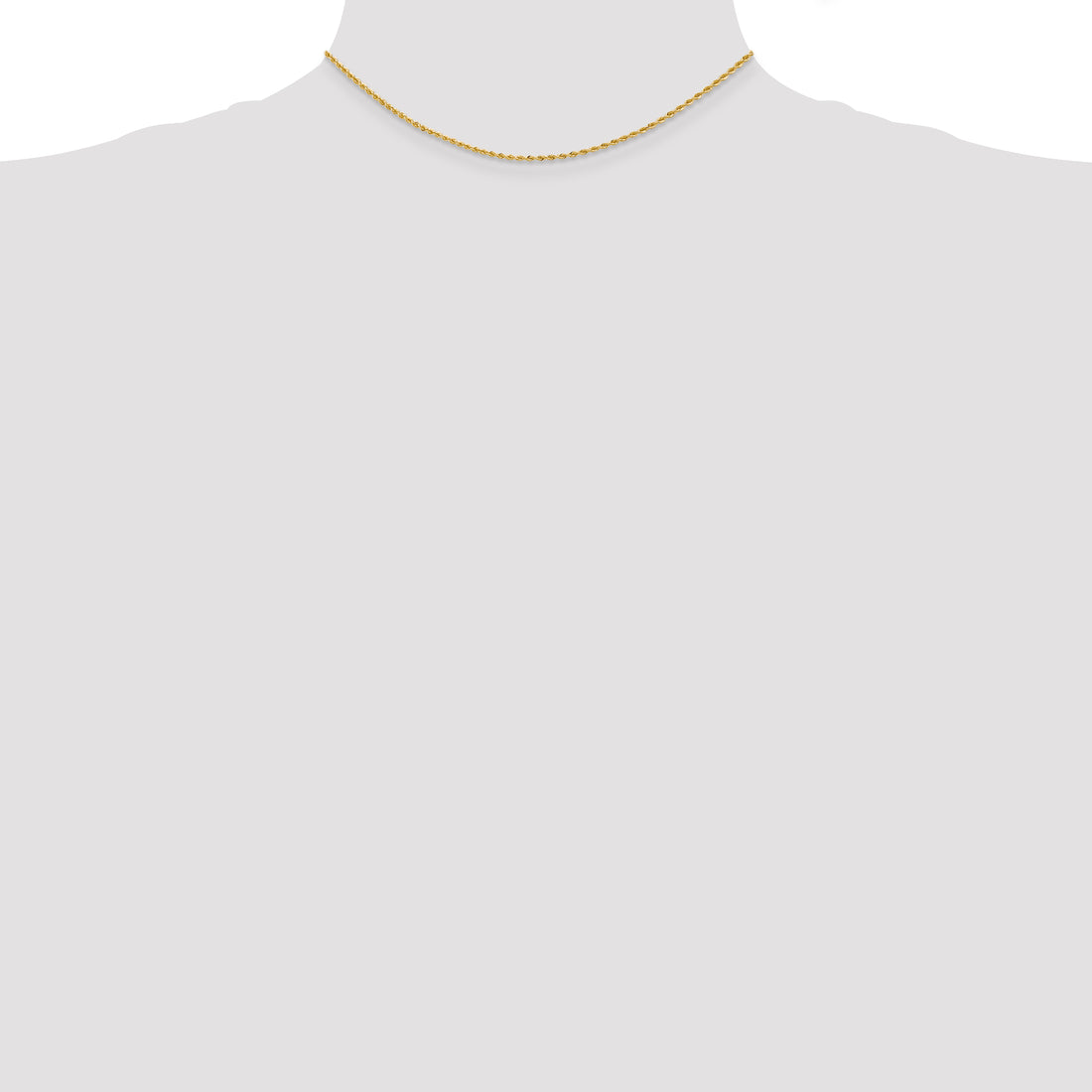 14K 2mm 14In Regular Rope Chain
