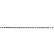 14k Tri-Color 2.5mm 18in D/C Rope Chain