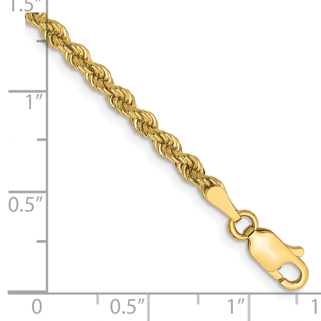 14K 2.75mm 7In Regular Rope Chain