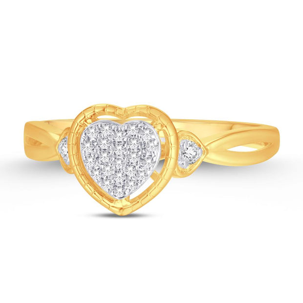 10K Yellow Gold 0.12 CTW Diamond Promise Ring