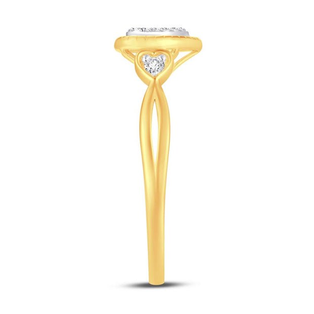 10K Yellow Gold 0.12 CTW Diamond Promise Ring
