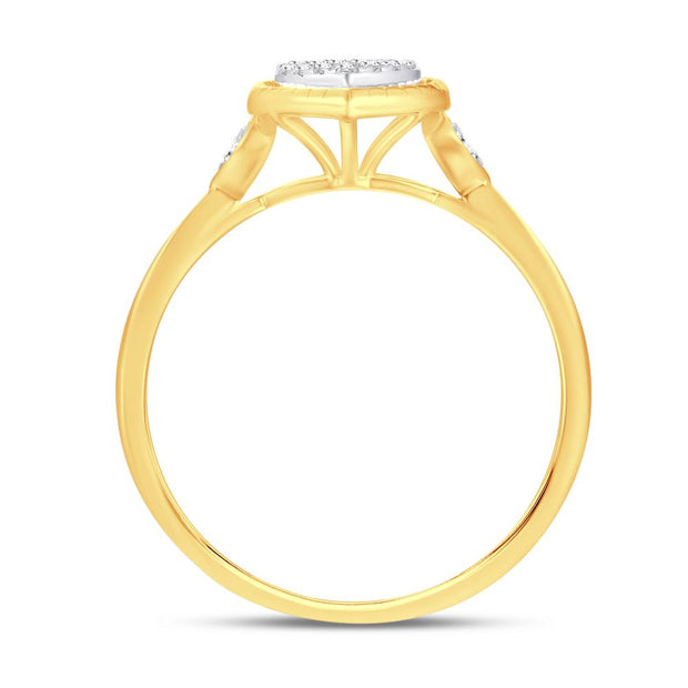 10K Yellow Gold 0.12 CTW Diamond Promise Ring