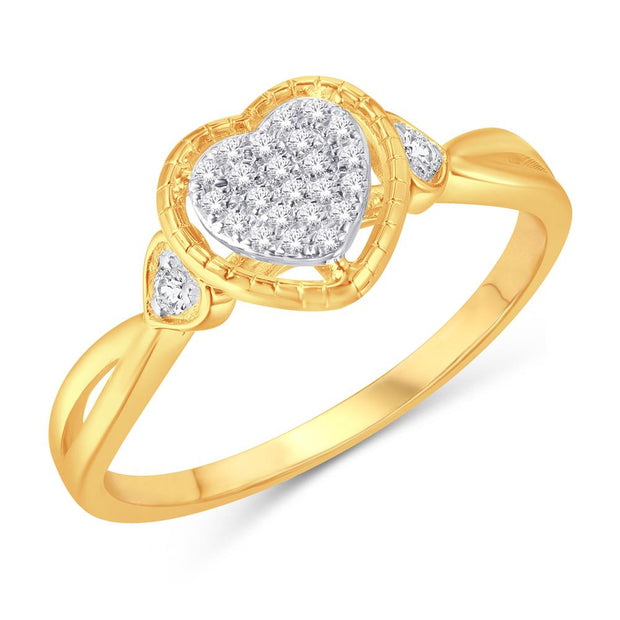 10K Yellow Gold 0.12 CTW Diamond Promise Ring