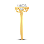 10K Yellow Gold 0.24 CTW Diamonds Pear Promise Ring
