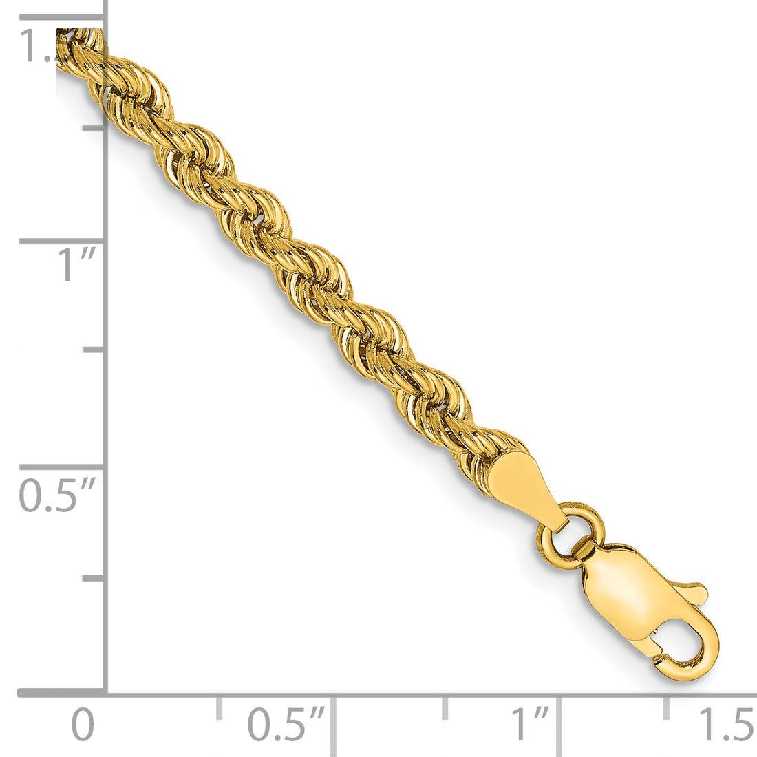 14K 3.65mm 9In Regular Rope Chain