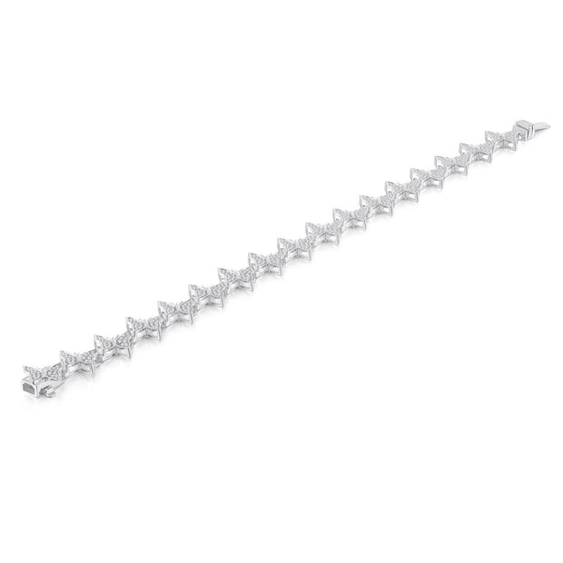 10K White Gold 0.96 Ctw Diamond Butterfly Bracelet