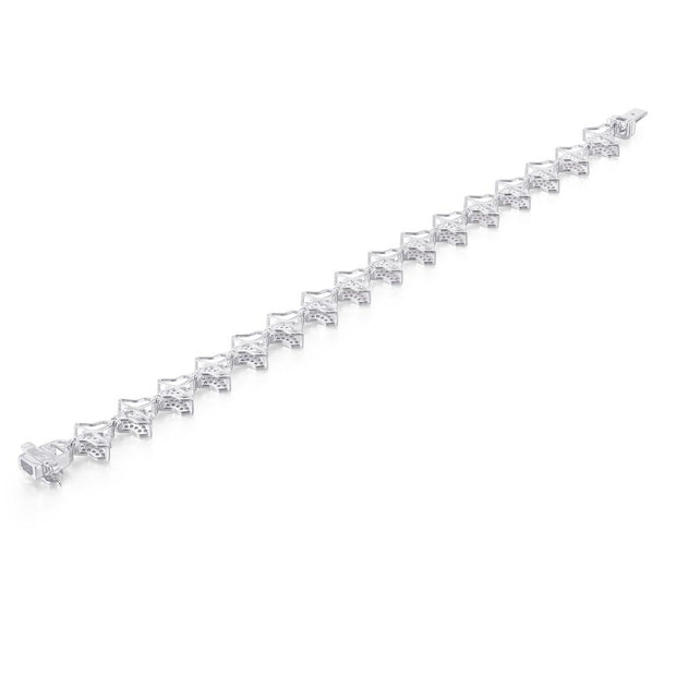 10K White Gold 0.96 Ctw Diamond Butterfly Bracelet