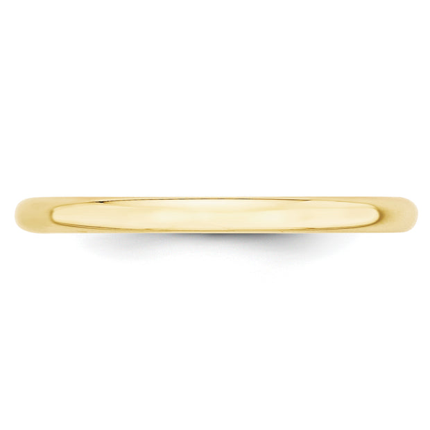 10KY 2mm LTW Half Round Band Size 6.5