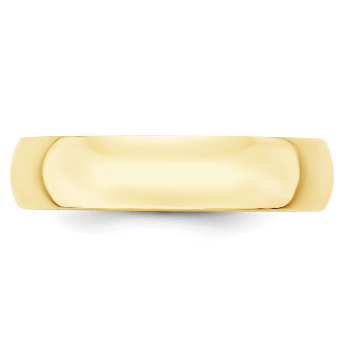 10K Yellow Gold 5mm Lightweight Half Round Band Size 8