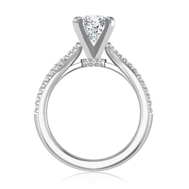 14k White Gold 0.33 ctw Diamond Engagement Ring