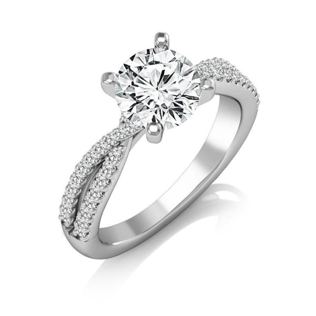 14k White Gold 0.33 ctw Diamond Engagement Ring