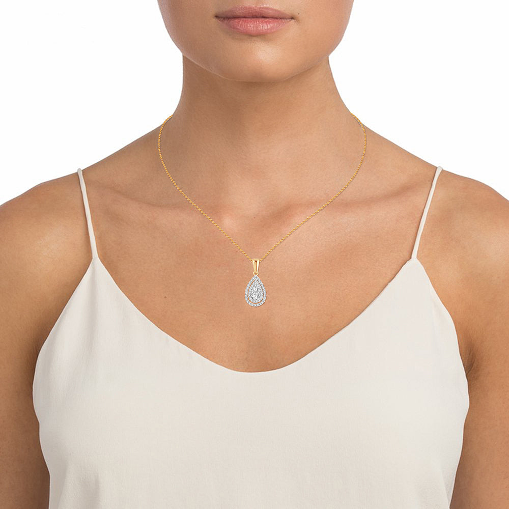 14K Yellow Gold 0.40 ctw Diamond Pendant