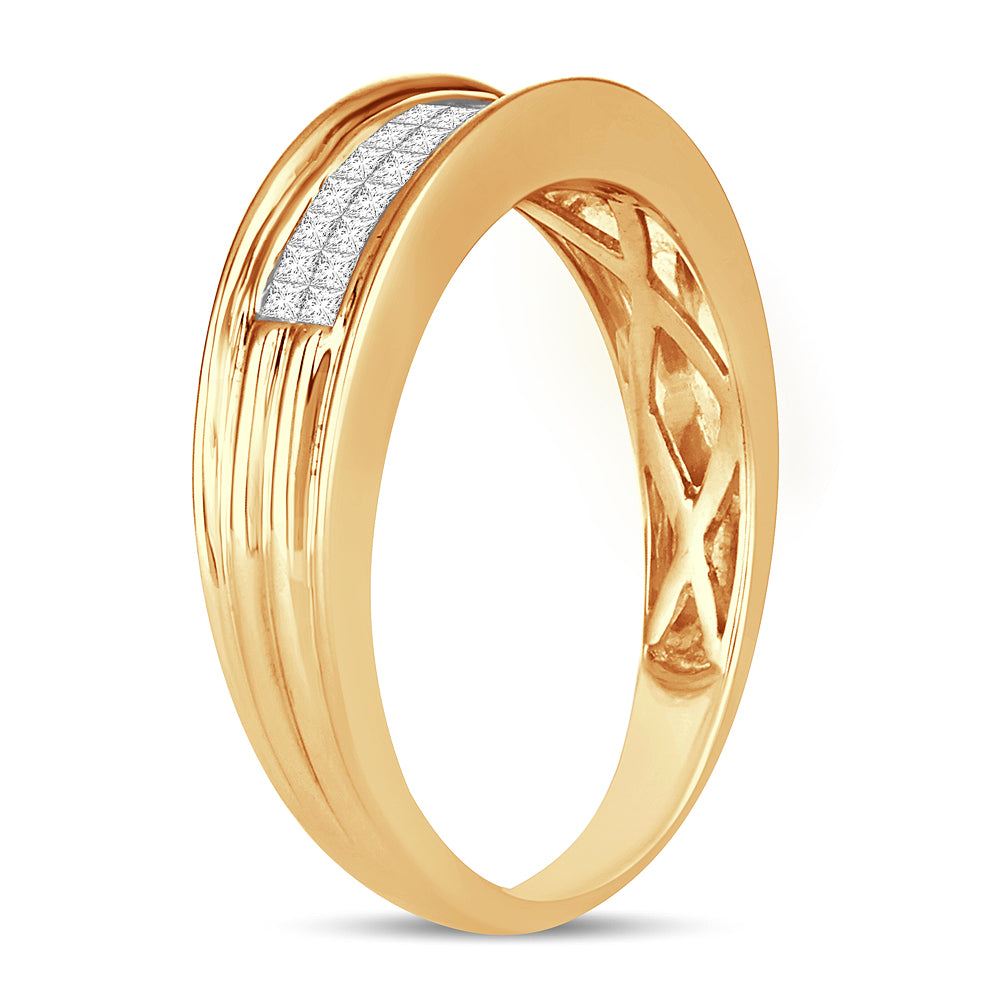 14K Yellow Gold 0.50 ctw Mens Band