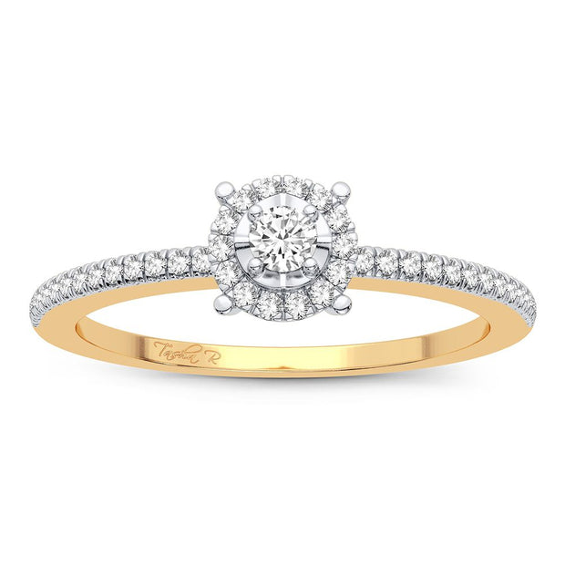 14K Yellow Gold 0.16 CTw Diamond Promise Ring
