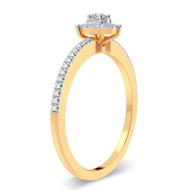 14K Yellow Gold 0.16 CTw Diamond Promise Ring