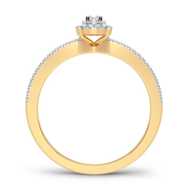 14K Yellow Gold 0.16 CTw Diamond Promise Ring