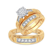 14K Yellow Gold 0.78 CTW Diamond Trio Set