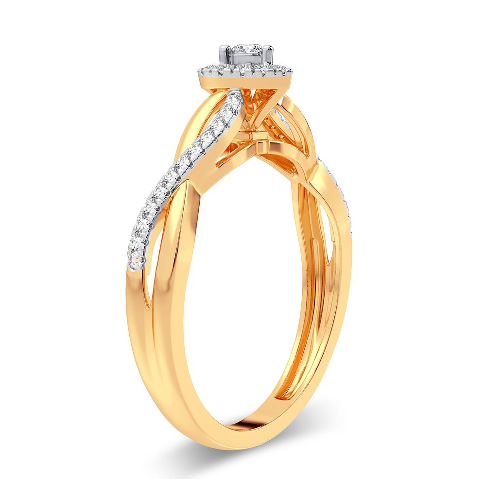 14K Yellow Gold 0.20 ctw Diamond Promise Ring