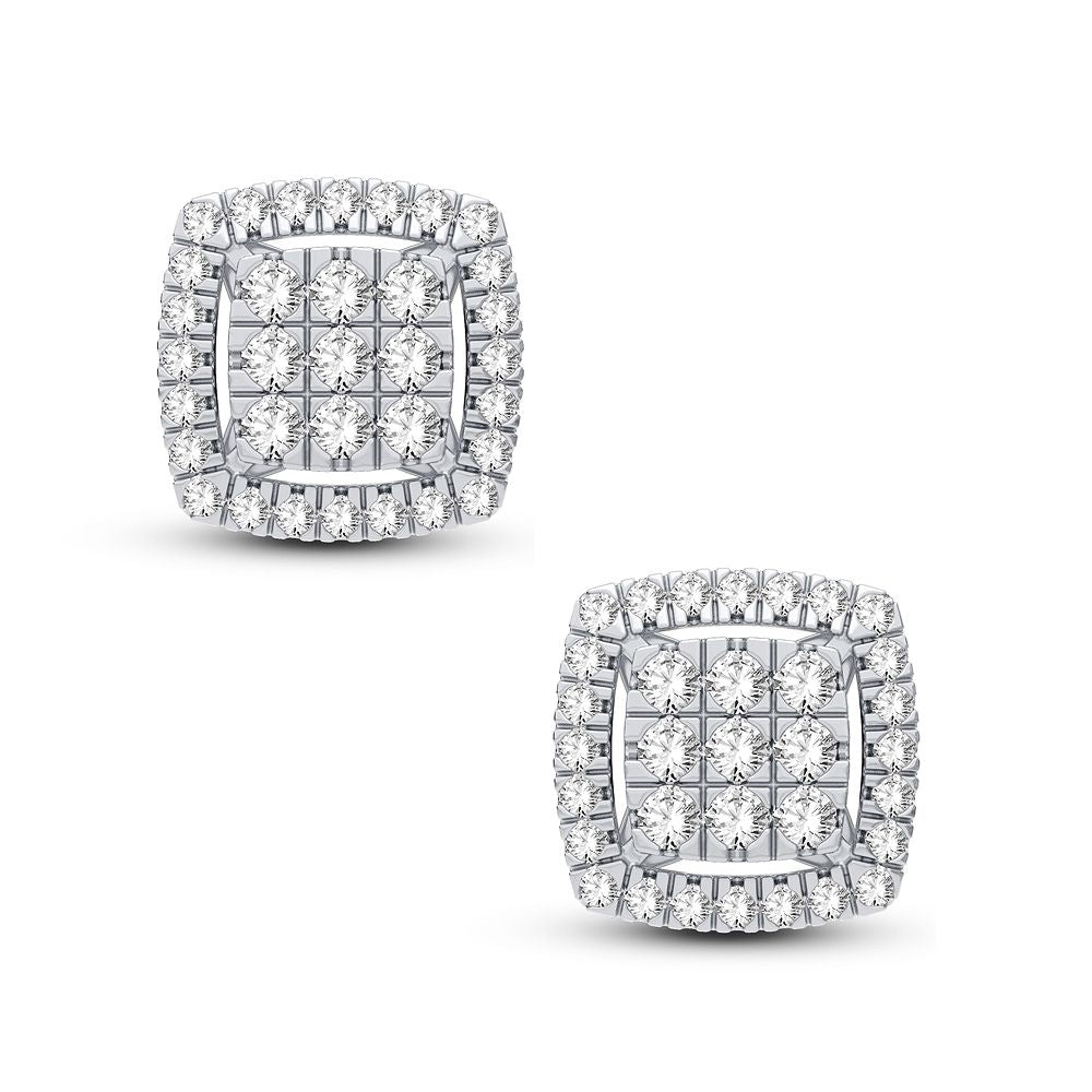 14K White Gold 0.50 ctw Diamond Earring