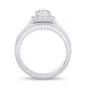 14K White gold 0.64 CTw Diamond Bridal Ring