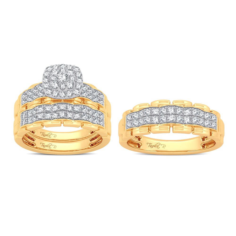 14K Yellow Gold 1.25 ctw Diamond Trio Set