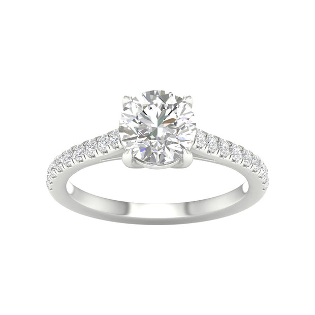 14K White Gold 1.75 CTW Lab-Grown Round Diamond Ring