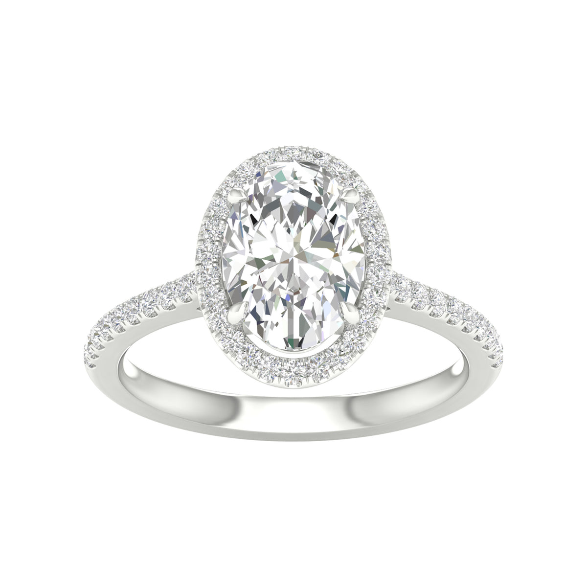 14K White Gold 2.25 ctw Lab-Grown Oval Diamond Ring – Paramount Jewelers
