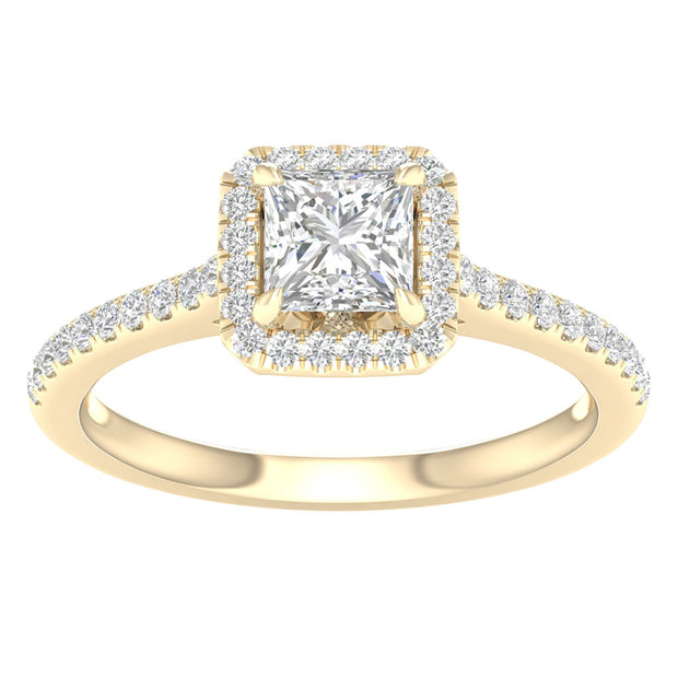 14K Yellow Gold 1.25 ctw Princess Lab-Grown Engagement Ring