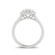 14K White Gold 0.25 ctw Oval Promise Ring
