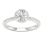14K White Gold 1.25 Ctw Round Lab-Grown Engagement Ring