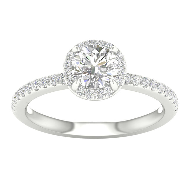 14K White Gold 1.25 Ctw Round Lab-Grown Engagement Ring