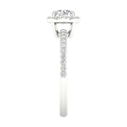 14K White Gold 1.25 Ctw Round Lab-Grown Engagement Ring