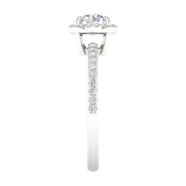 14K White Gold 1.25 Ctw Round Lab-Grown Engagement Ring