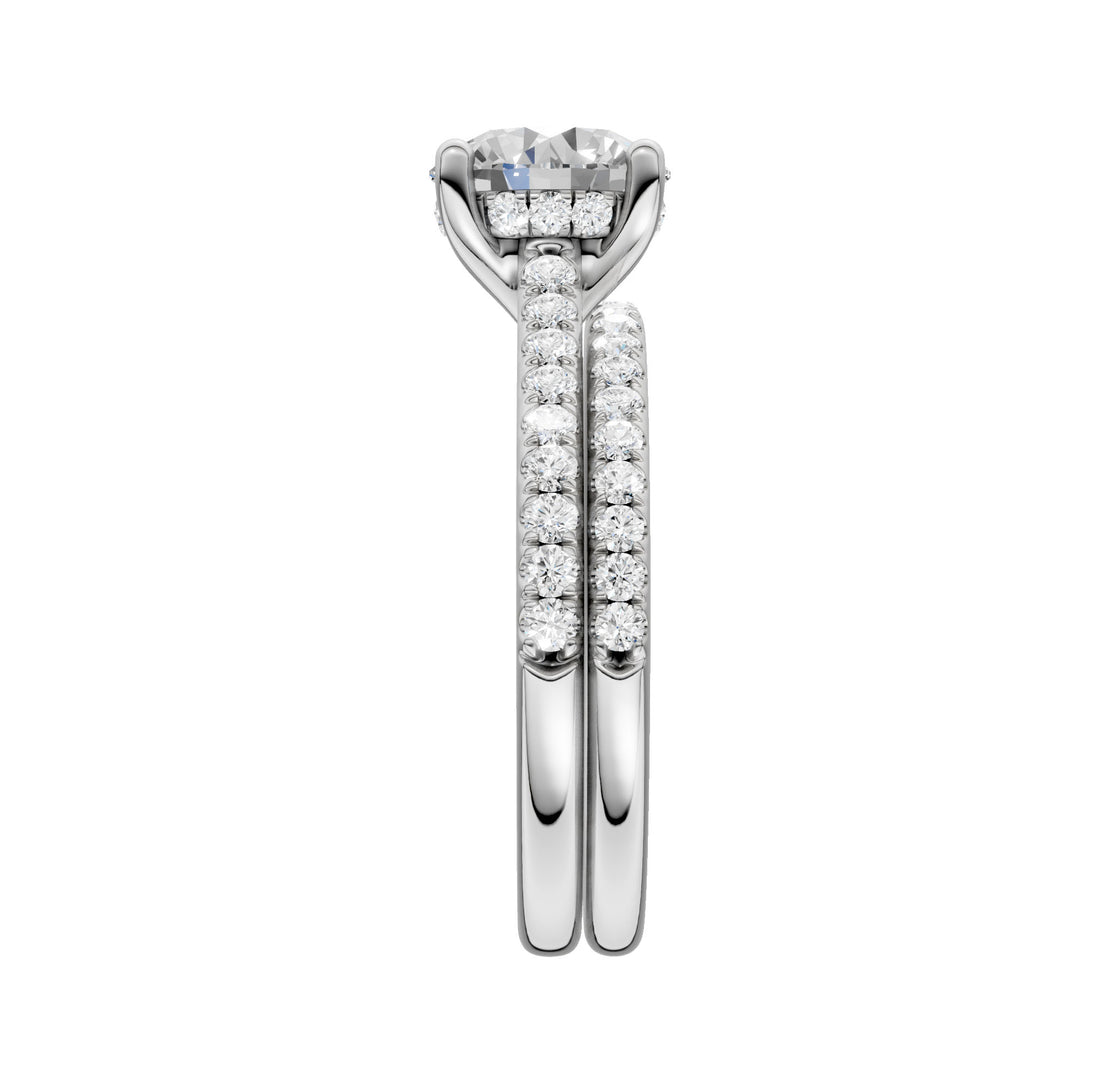 14K White Gold 2.50 ctw Round Lab-Grown Diamond Bridal Ring