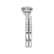 14K White GOLD 2.50 CTw rOUND Lab-Grown Diamond Bridal Ring