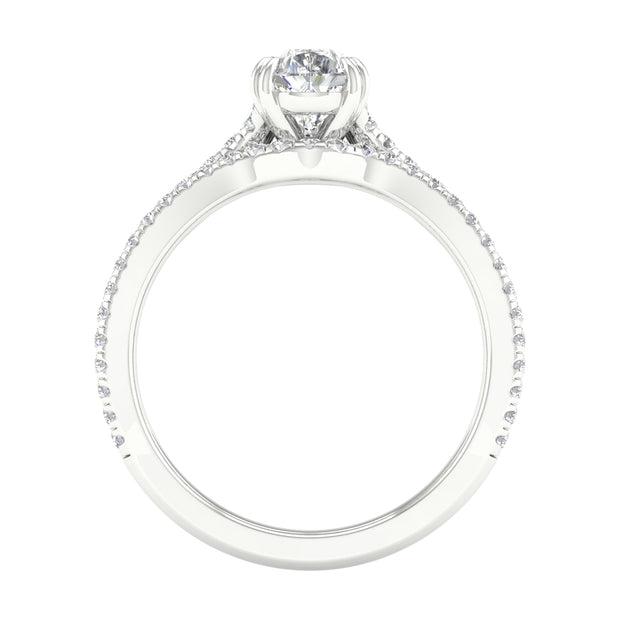14K White Gold 1.50 CTW Pear Lab-Grown Diamond Bridal Ring