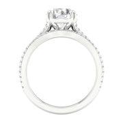 14K White Gold 2.50 CTw Round Lab-Grown Diamond Bridal Ring