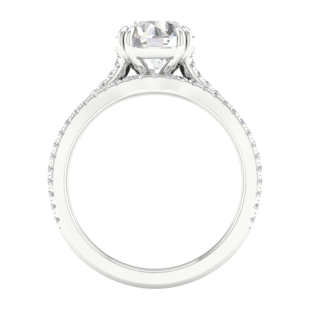 14K White Gold 2.50 CTw Round Lab-Grown Diamond Bridal Ring