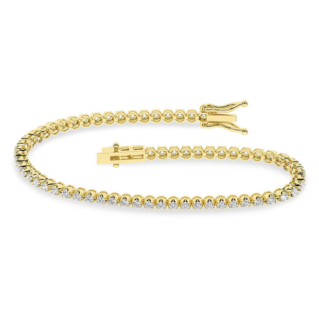 14K Yellow Gold 1.00 ctw Lab-Grown Bracelet