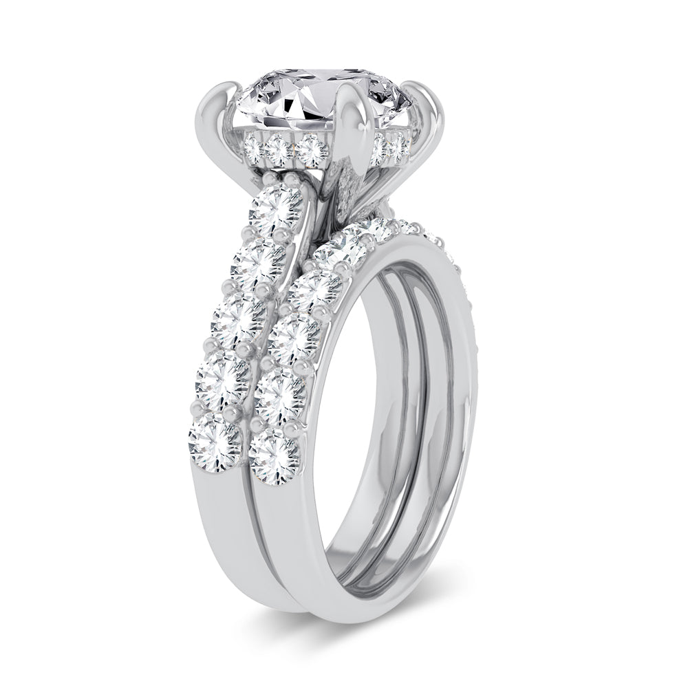14K White Gold 5.00 ctw Lab-Grown Diamond Bridal Ring