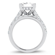 14K White Gold 5.00 CTW Lab-Grown Diamond Princess Bridal Ring