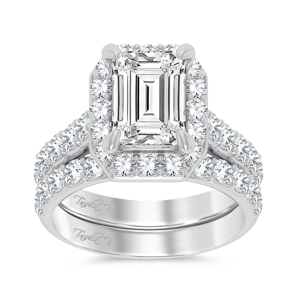 14K White Gold 5.00 ctw Lab-Grown Diamond Bridal Ring – Paramount Jewelers
