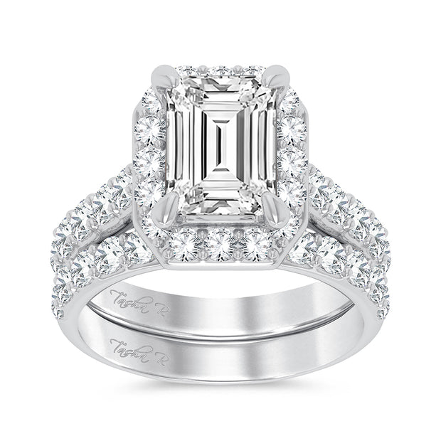 14K White Gold 5.00 CTw Certified Lab-Grown Diamond Bridal Ring
