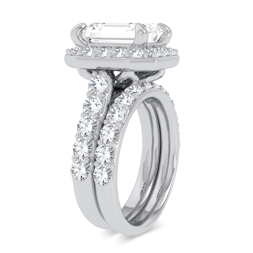 14K White Gold 5.00 ctw Lab-Grown Diamond Bridal Ring