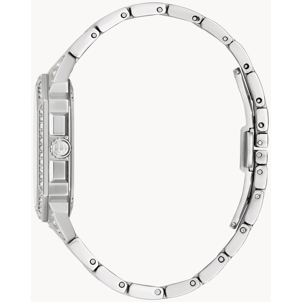 Bulova Octava Crystal Silver Dial Stainless Steel Watch