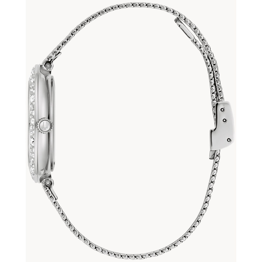 Bulova Crystal Silver Dial Crystal Accent Watch