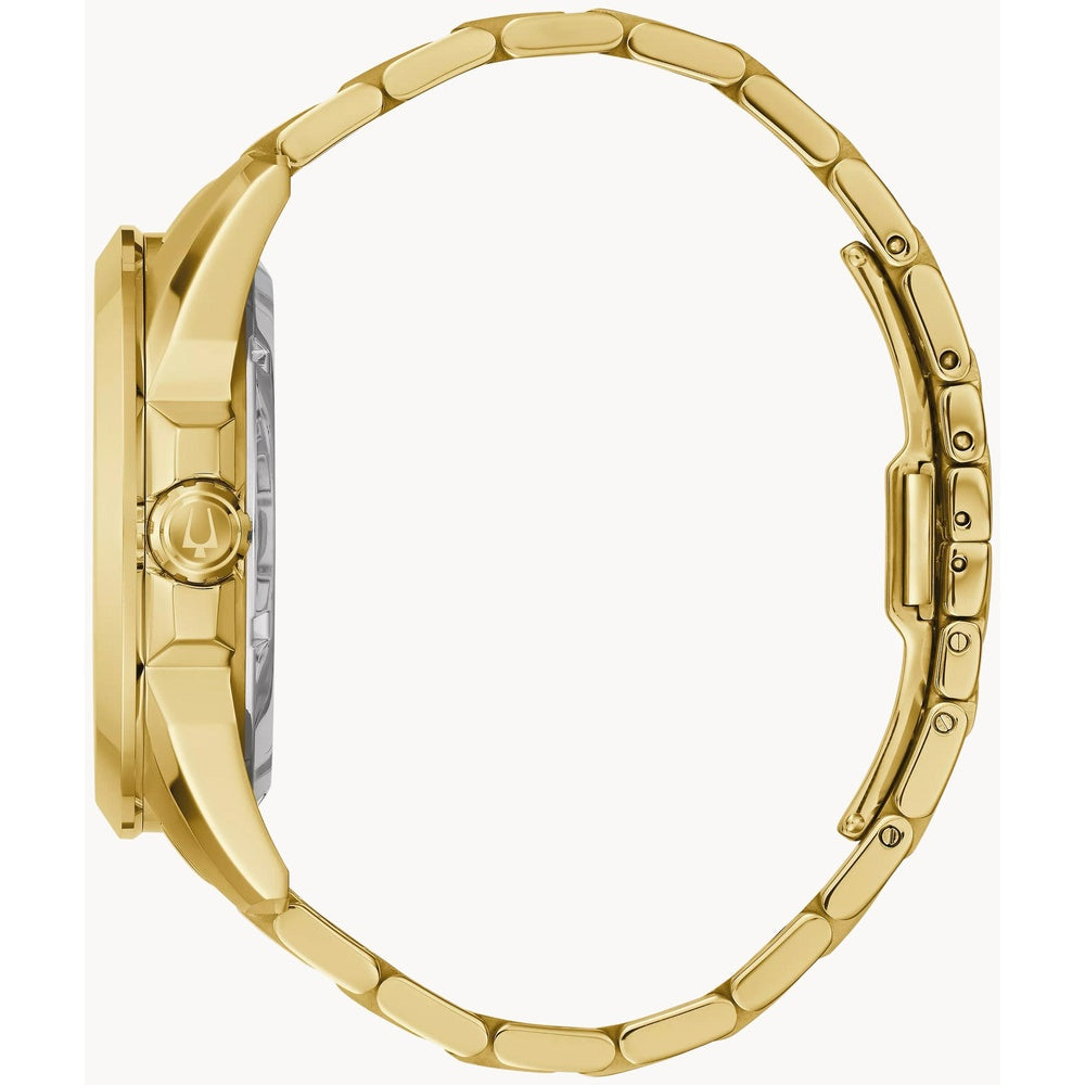 Bulova Sutton Automatic Skeleton Gold-Tone Dial Watch